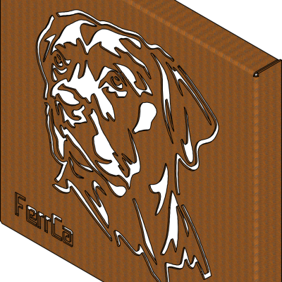 FerrCa Art of Steel | Dog haed | Corten Steel