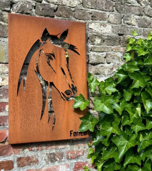 Horse made of corten steel | Paard gemaakt van cortenstaal | Cheval en acier Corten | Pferd aus Cortenstahl | Caballo de acero corten | Cavallo in acciaio Corten | FerrCa Art of Steel | Corten steel | Garden art | Garden sculpture | Cortenstaal | Tuinkunst | Tuinbeeld | Acier corten | Art du jardin | Sculpture de jardin | Cortenstahl | Gartenkunst | Gartenskulptur | Acero corten | Arte de jardín | Escultura de jardín | Acciaio corten | Arte del giardino | Scultura da giardino